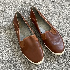 Leather Ked sneakers - brown - size 10 - only worn twice